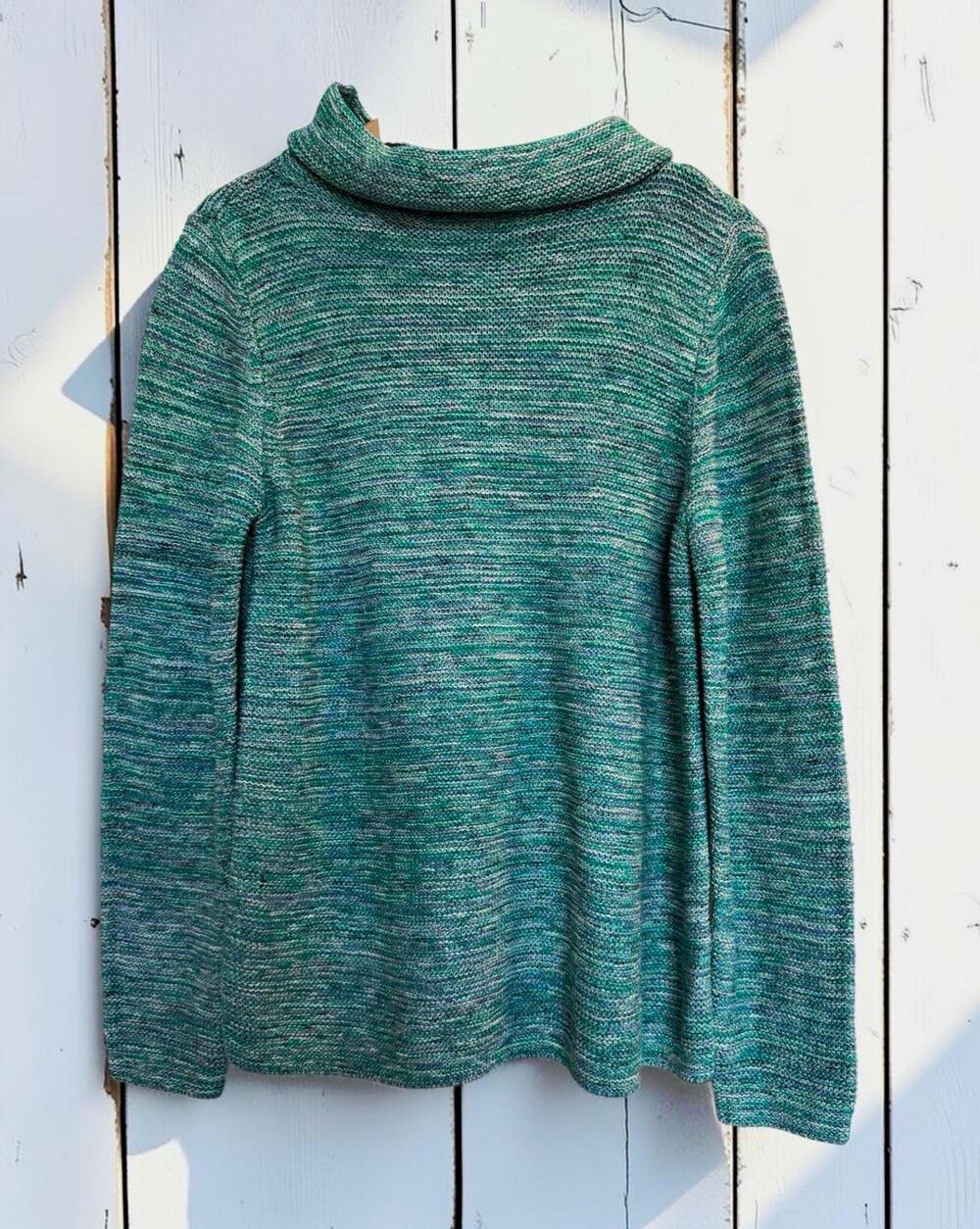 NWT J. Jill Women's Marled Knit Cowl Neck Long Sleeve Pullover Sweater Size M